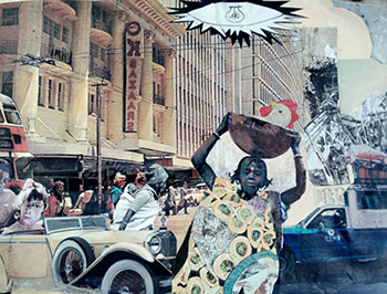 "Marikana Widows" collage by South African artist Ayanda Mabulu.