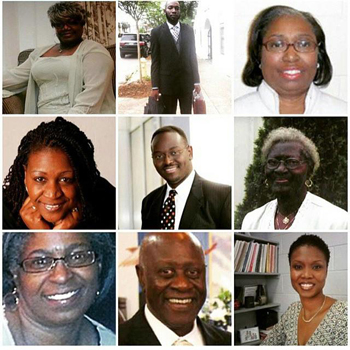Victims of the Charleston, South Carolina 2015 church shooting.