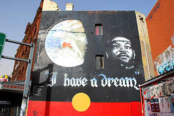 Mural on King St, Newtown in Sydney, Australia.