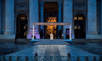 Pope Francis Gives Address In Deserted St Peters Square sm