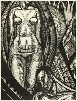 "Woman, from Song of Solomon," Wood engraving by Cecil Buller, 1929.