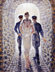 In the NKVD's Dungeon" by Ukrainian artist and gulag survivor Nikolai Getman (1917-2004), who spent eight years in Siberia. 