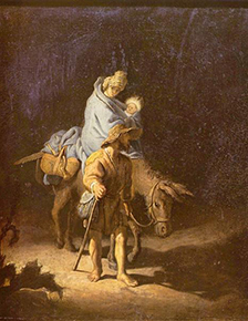 Rembrandt, The Flight into Egypt (1627).