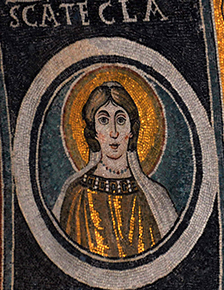 The Apse Mosaics in the Euphrasian Basilica, Saint Thecla, 6th c.